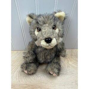 Steven Smith Stuffed Animals Inc Grey Wolf Cub Plush Realistic Stuffed Animal 8"